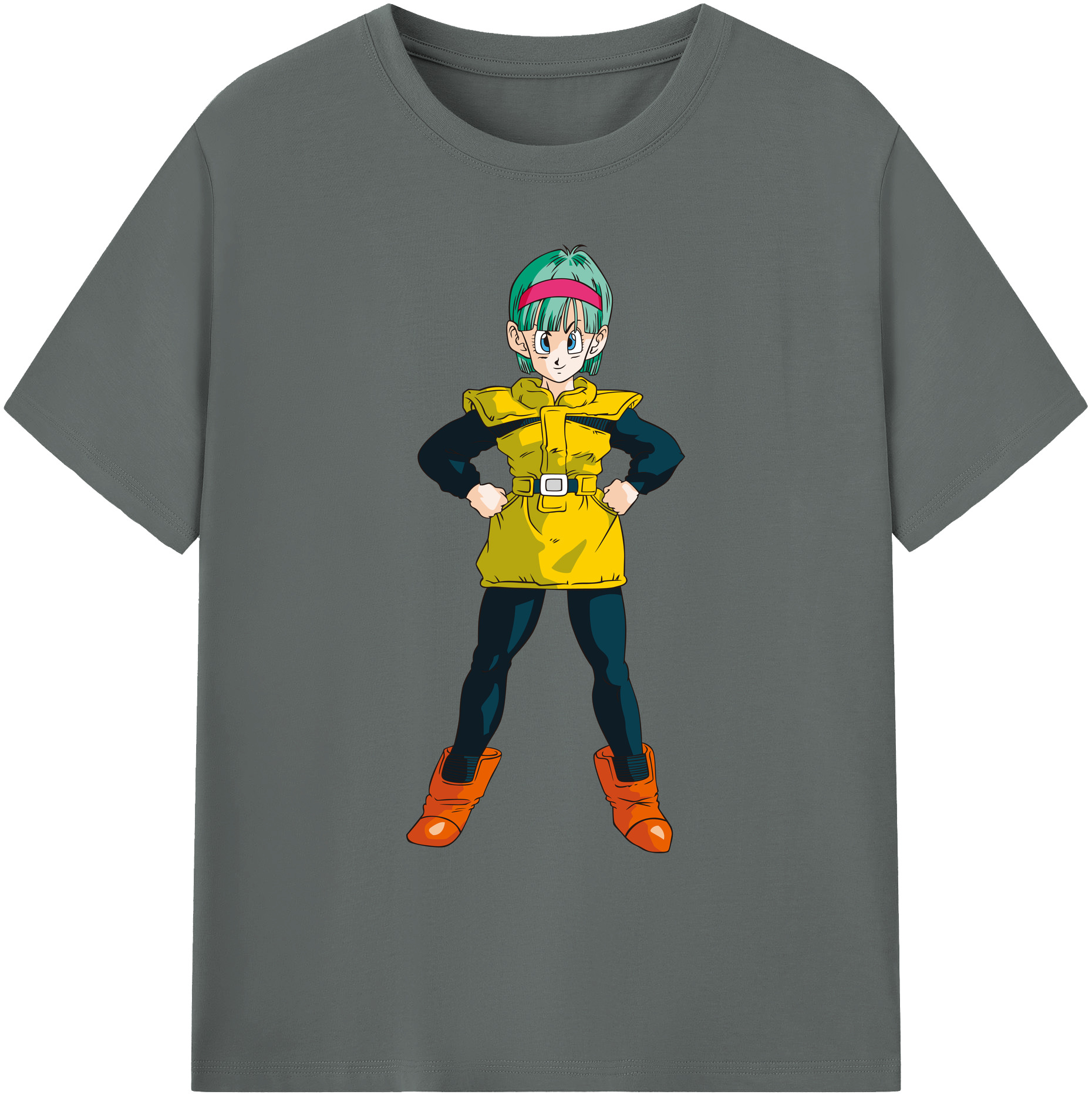 （画像用） ドラゴンボール ブルマ DRAGON BALL Bulma 綿100％ メンズ半袖Tシャツ｜肌触りやわらか＆通気性